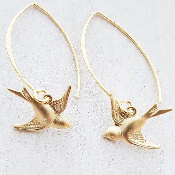 Bird Dangle Drop Earrings